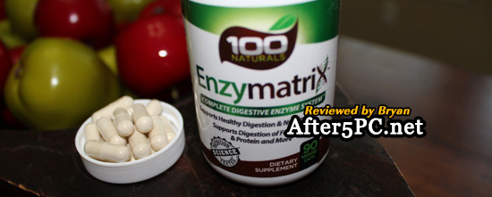 100 Naturals Enzymatrix Complete Digestive Enzyme System Supplement Vitamin Medicine Review