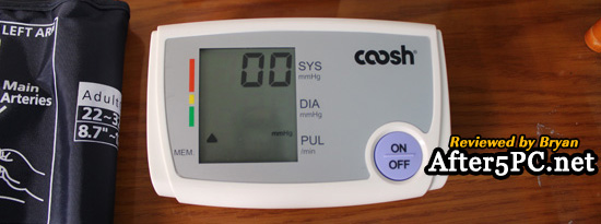 Home Health Coosh Upper Arm BP Monitor CBPM002 - automatic digital blood pressure reading device