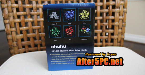 Ohuhu 50 LED Blossom Solar Fairy Lights