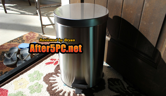 Review of Estilo Round Brushed Stainless Steel Step Trash Can 12 Liter 3.17 Gallon Capacity