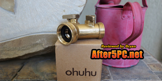 Review of Ohuhu® Heavy Duty Solid Brass 2-way Y Valve Garden Hose Connector / Hose Splitter / Garden Hose Splitter / Water Hose Connector / Hose Reel Adapter / Split Faucet with Shut-off Valve