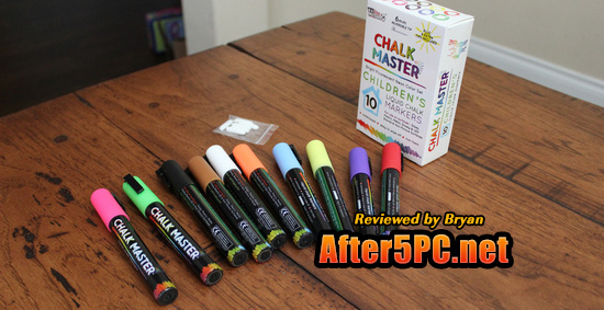 Chalkmaster Liquid Chalk Markers - Children's 10 Color Liquid Chalk Premium Artist Quality Marker Pen Set Review